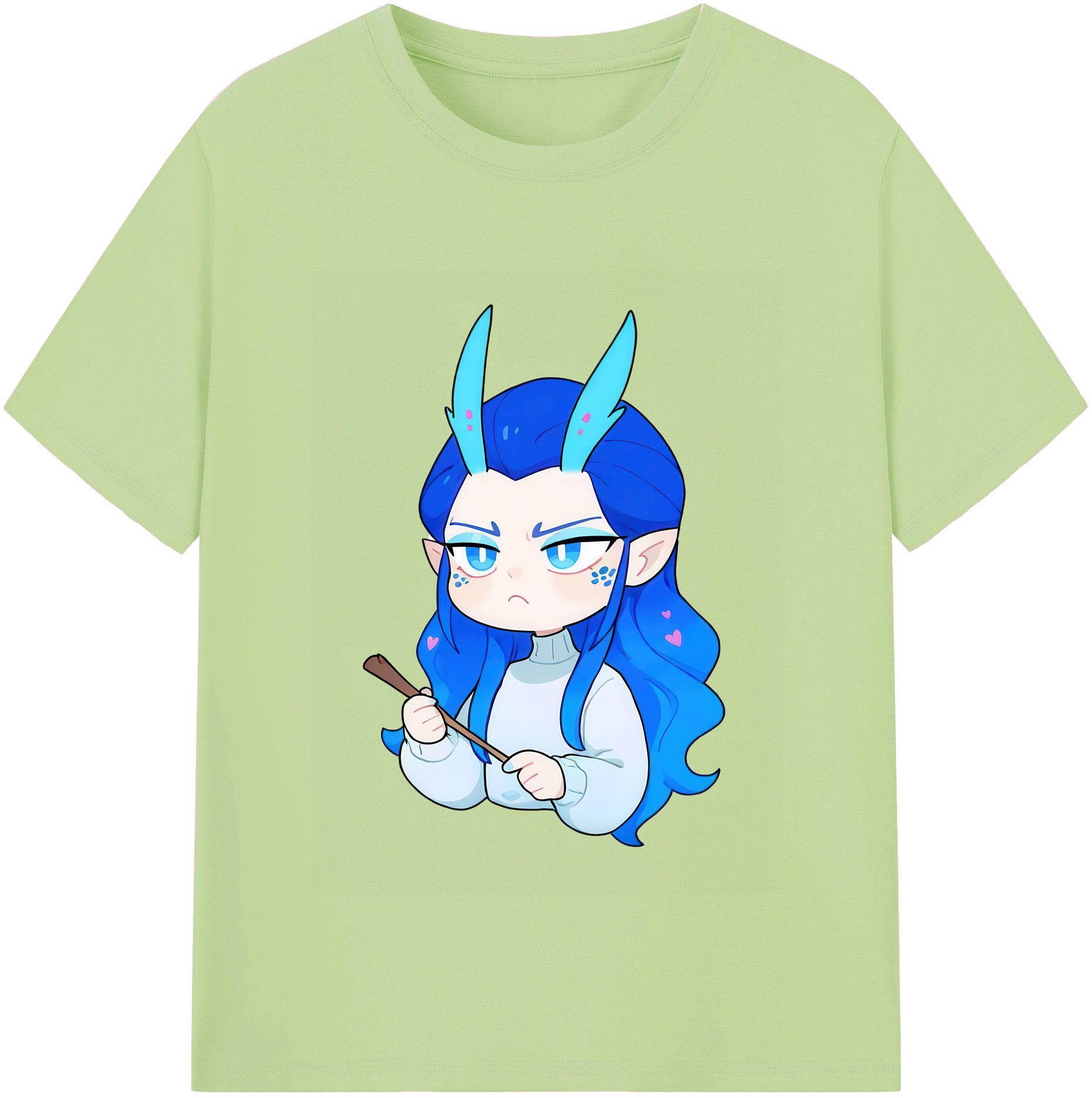 （画像用） Ne Zha 2 ナタ 魔童の大暴れ 綿100％半袖Tシャツ（フロントプリント）
